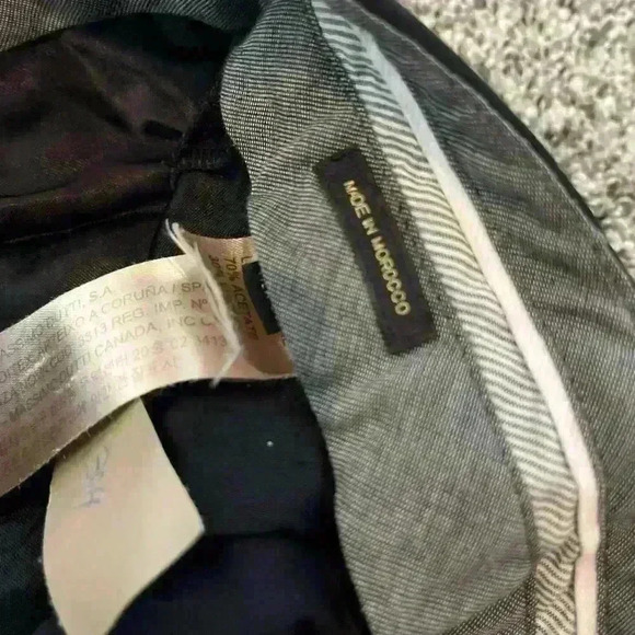 Massimo Dutti Women’s Slim Business Casual Pants Black Size 4 Stretch Ankle Zip - Picture 7 of 15